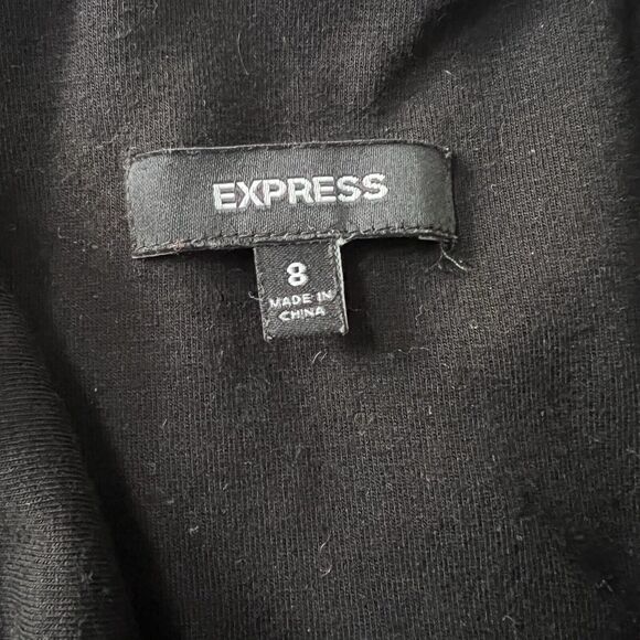 Plaid Skirt Scoop Top Fit and Flare Dress Size 8 Pockets Black and White - Picture 5 of 5